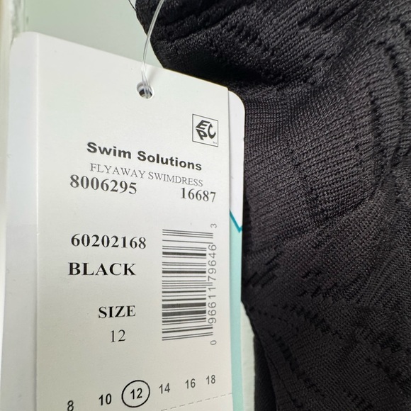 NWT Swim Solutions Women's Tummy-Control Swim Dress Created for Macy's Size 12 - Picture 10 of 12
